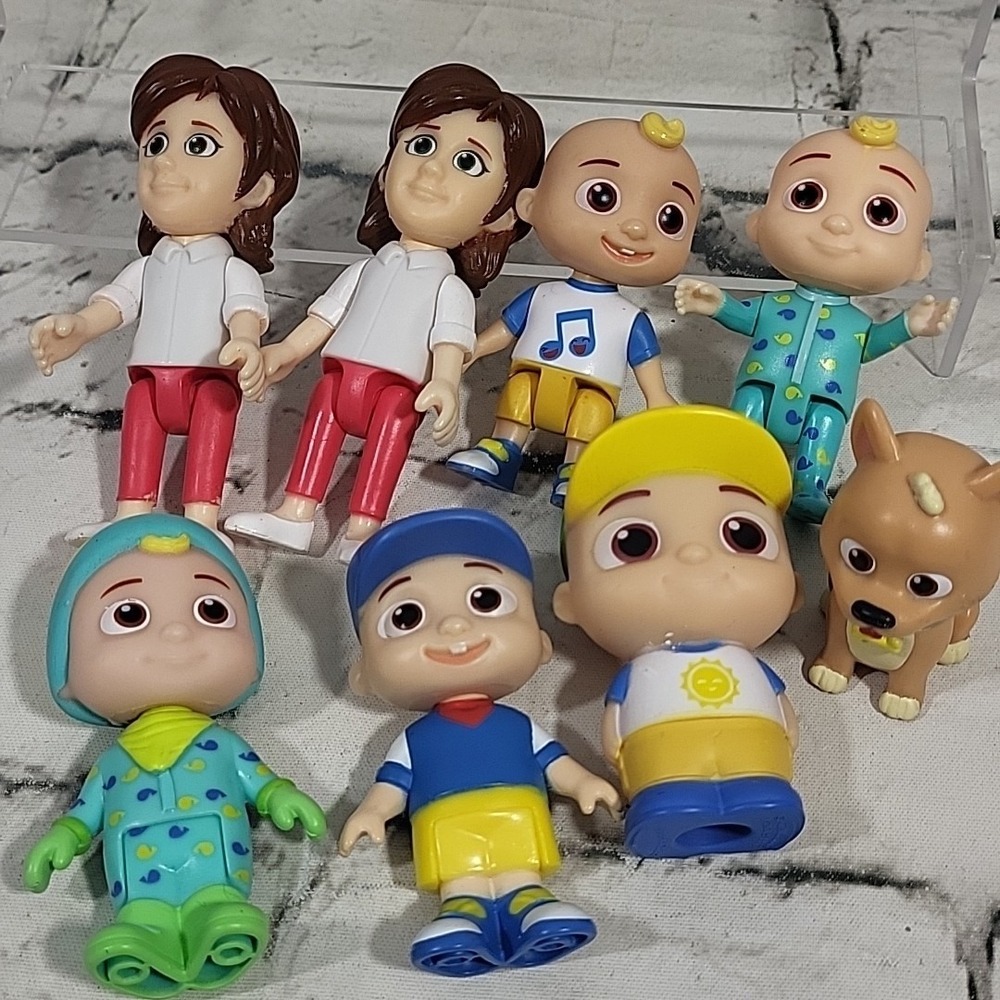 Cocomelon Family and Friends Figures Jazwares Cake Toppers Lot Of 8